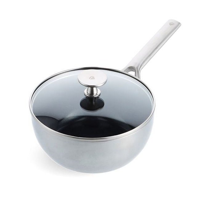 Blue Diamond Cookware TriPly Stainless Steel Ceramic Nonstick, 2.5QT