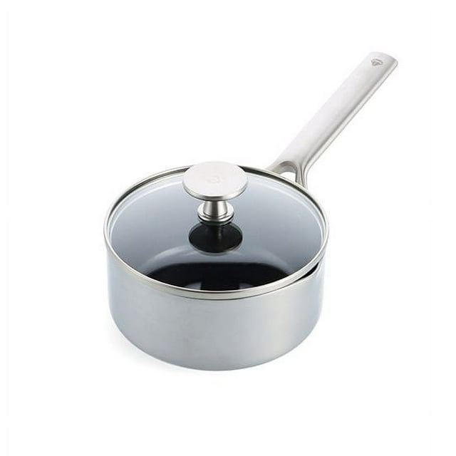 Blue Diamond Cookware Triple Steel Ceramic Nonstick 1.6Qt Saucepan with