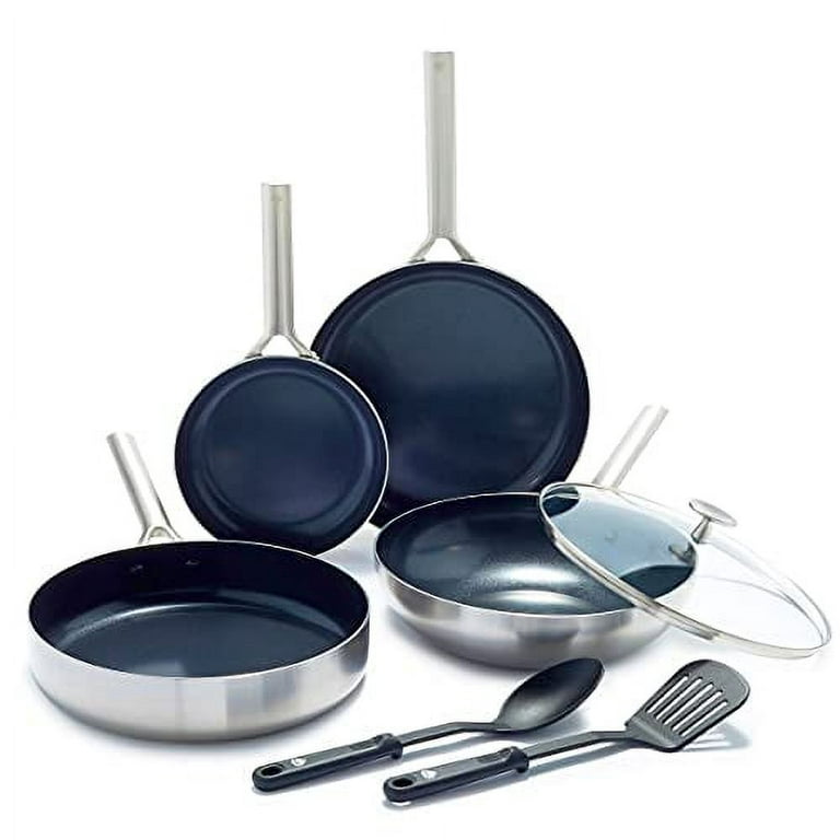 Blue Diamond Cookware Tri Ply Stainless Steel Ceramic Nonstick 11 Piece Set