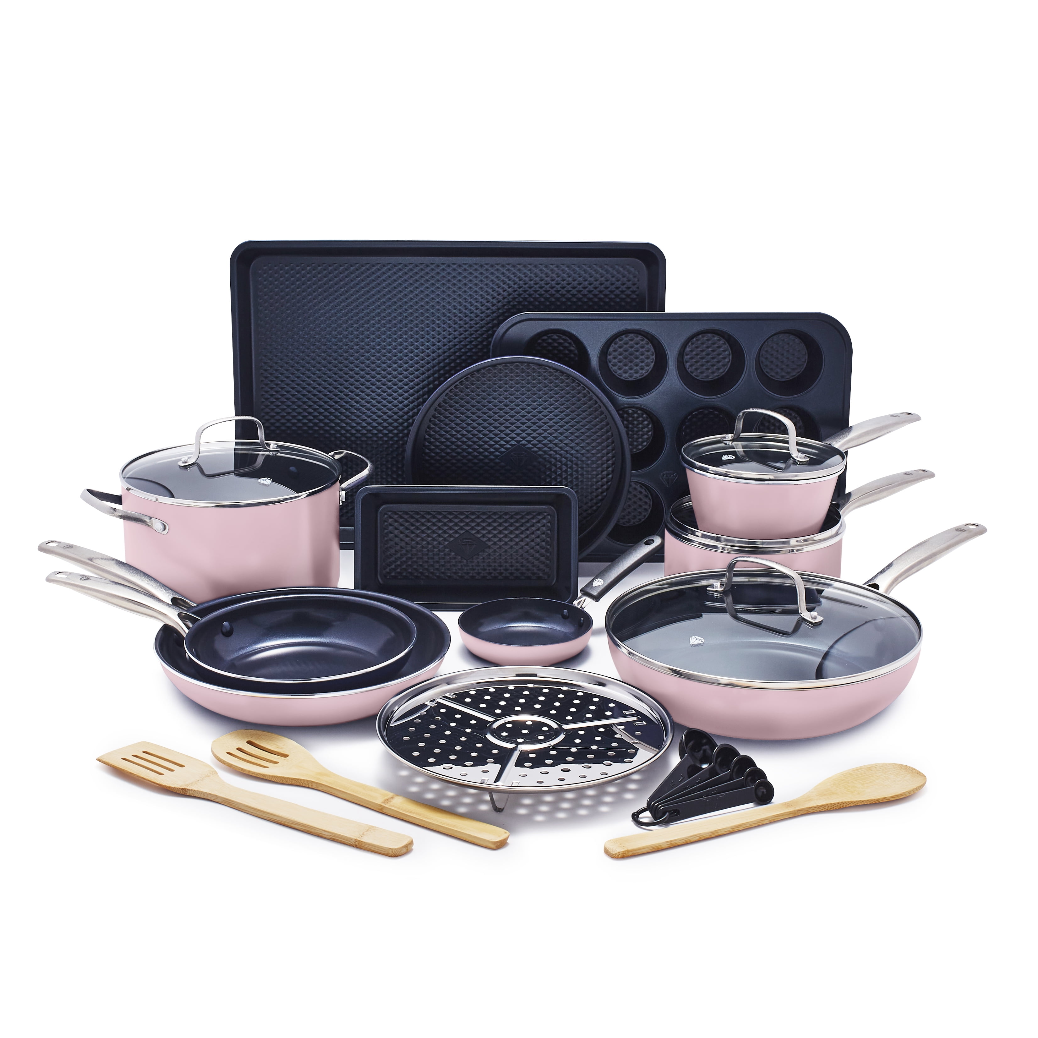 Blue Diamond Pink 12-Piece Cookware Set