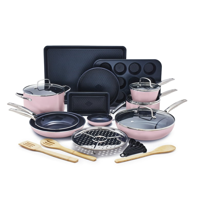 Blue Diamond Cookware and Bakeware 20pc Set, Cookware Set, Pots