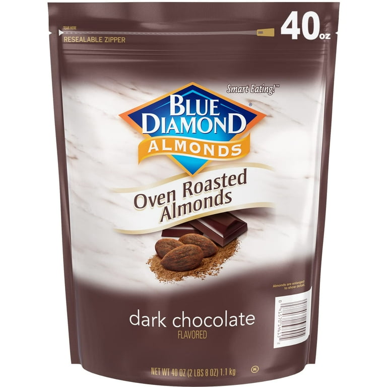 ブルーダイヤモンド ダークチョコレート アーモンドスナックナッツ お菓子 アーモンドスナックナッツ Blue Diamond Dark Chocolate Almond Snack Nuts Blue Diamond Almonds, Dark Chocolate Snack Nuts, Cocoa Dusted