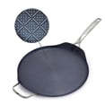 thumbnail image 1 of Blue Diamond Diamond Bond 13" Hybrid Round Griddle, Ceramic Non-Stick, Stainless Steel, 1 of 9