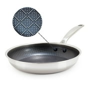 Blue Diamond 9.5  Diamond Bond Ceramic Nonstick Hybrid Stainless Steel Frypan, Induction Ready