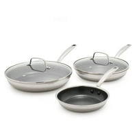 5-Piece Blue Diamond Bond Non-Stick Frying Pans Set