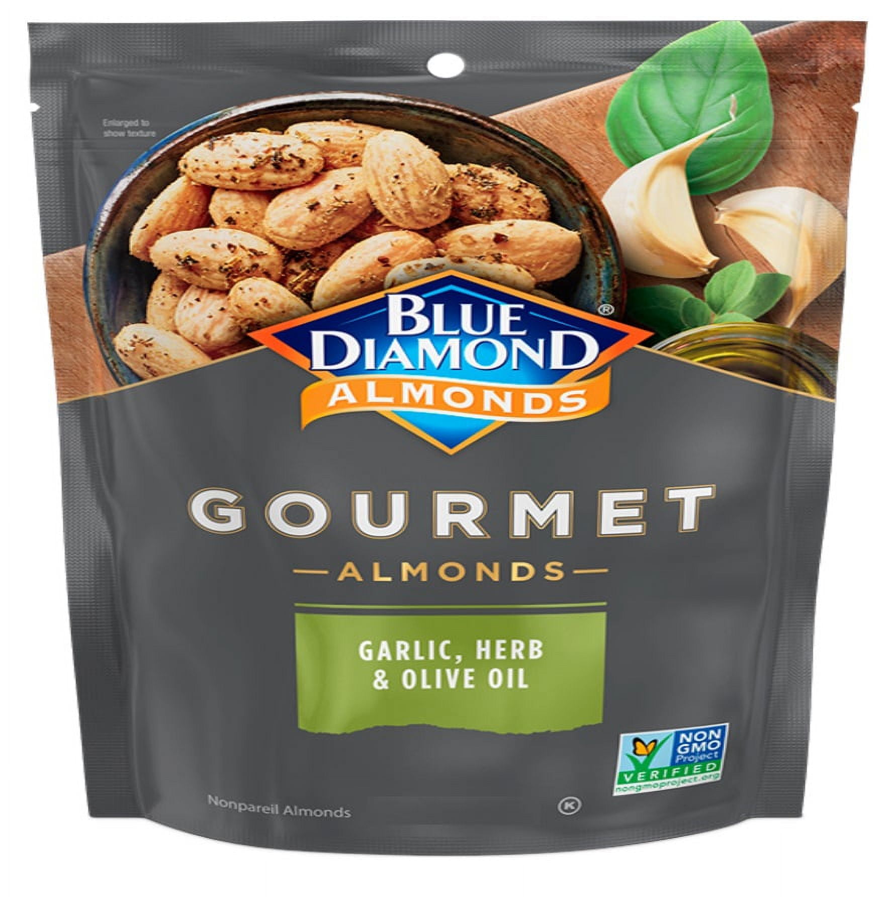 Blue Diamond Gourmet Almonds, Garlic, Herb and Olive Oil, 20 OZ