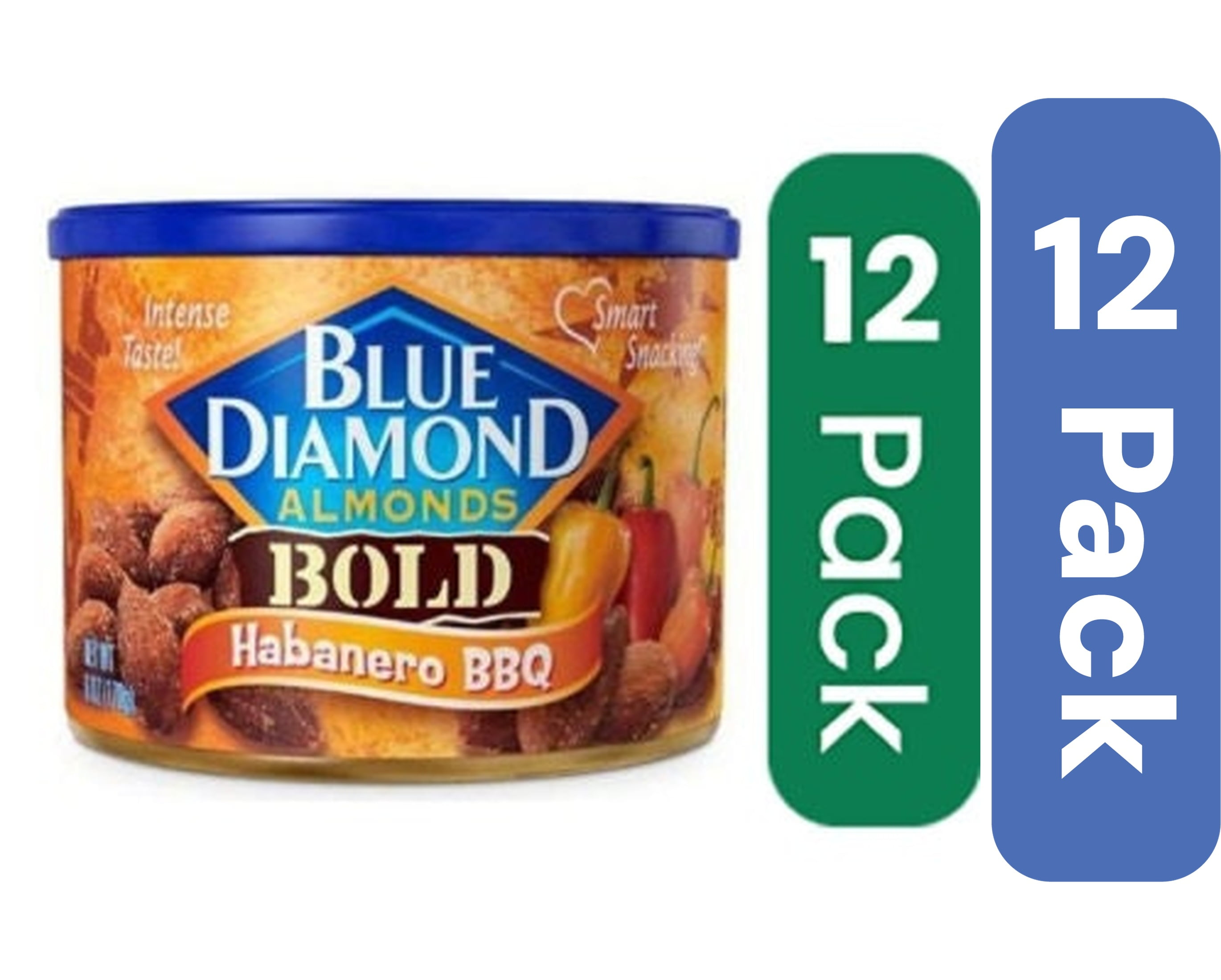 Blue Diamond Habanero BBQ Almonds 6 oz (Pack of 12) - Walmart.com