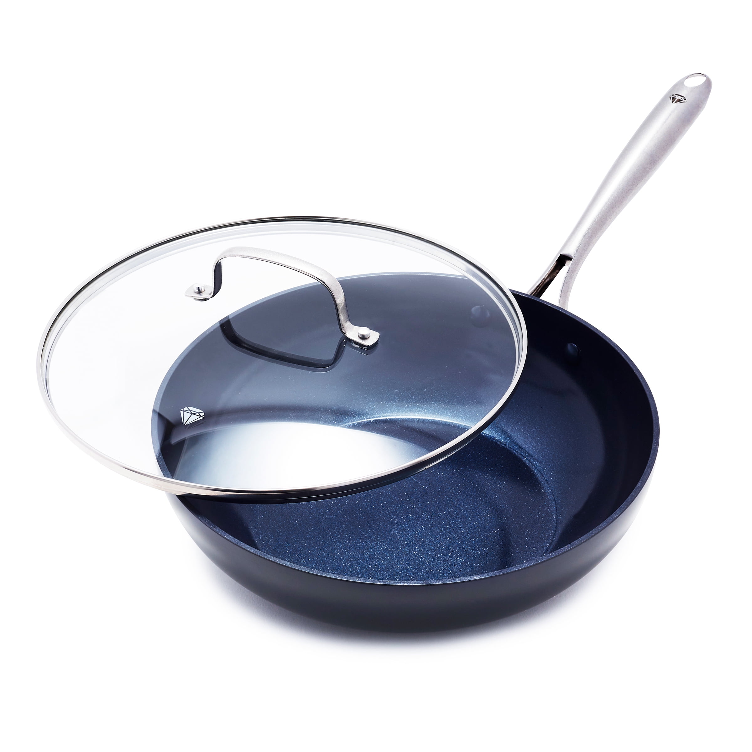 Blue Diamond Hard Anodized Toxin-Free Ceramic, Metal Utensil Safe Frying Pan  11 
