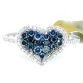 thumbnail image 1 of Blue Diamond Heart Ring set in 10K White Gold (0.70 Ct), 1 of 5