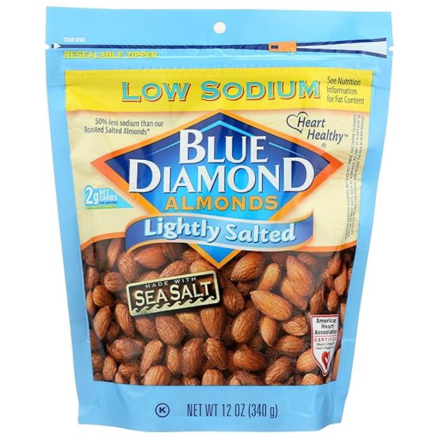 Blue Diamond Kosher Almonds Lightly Salted LowSodium 12 oz