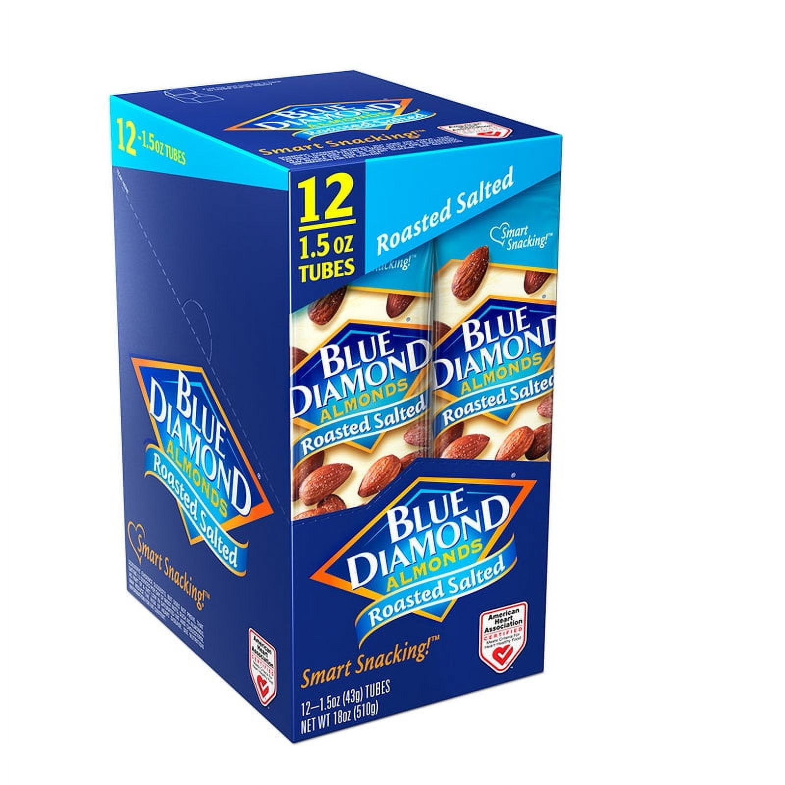 Blue Diamond Kosher Almonds Roasted Salted 18 oz Pack of 4