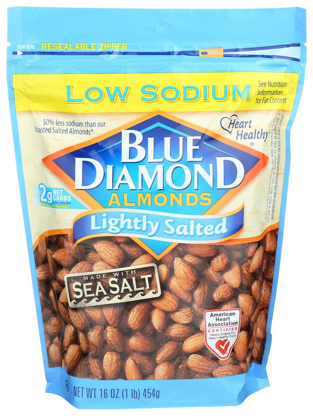 Blue Diamond Lightly Salted Almonds, 16 Ounce -- 6 per case - Walmart.com