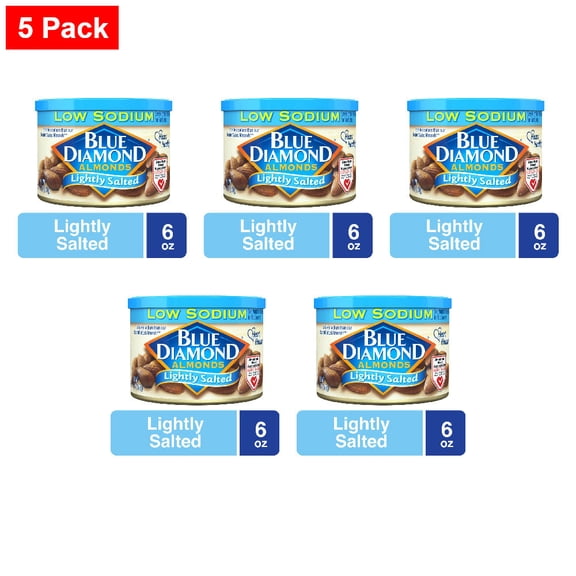 Blue Diamond Lightly Salted Almonds 6 oz - 5 Pack