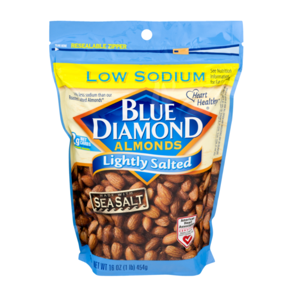 Blue Diamond Low Sodium Lightly Salted Almonds - 16 oz