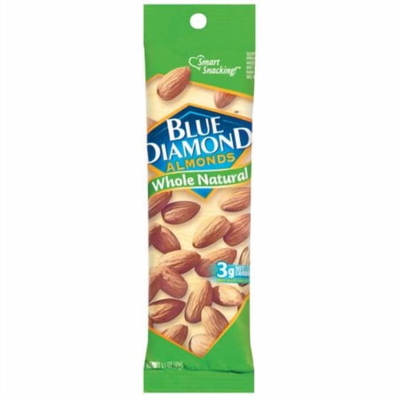 Blue Diamond Natural Whole Almonds 1.5 oz (Pack of 2)