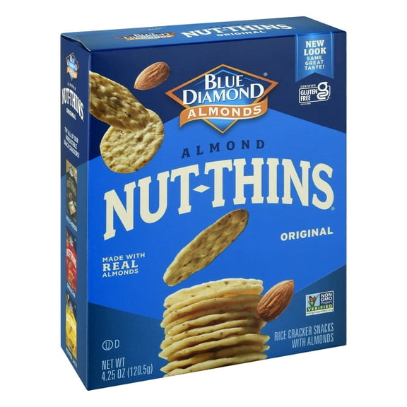 Blue Diamond Nut Thins Almond Crackers 4.25 oz (Pack of 12)