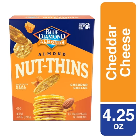 Blue Diamond® Nut-Thins® Cheddar Cheese Almond Rice Crackers - Walmart.com