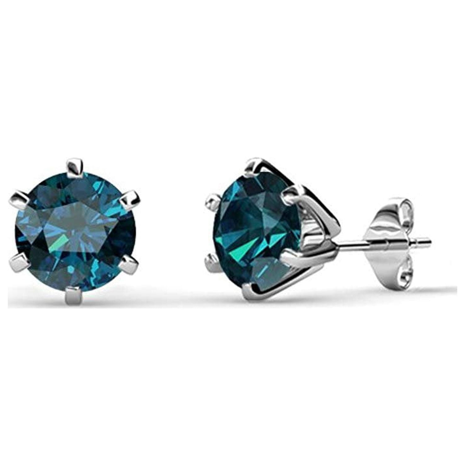 Buy Blue Diamond Stud Earrings 1.92 Carat 14K Yellow Gold Gallery Design  Handmade Certified Online in India - Etsy