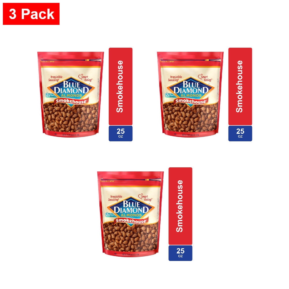 Blue Diamond Smokehouse Almonds 25 oz - 3 Pack