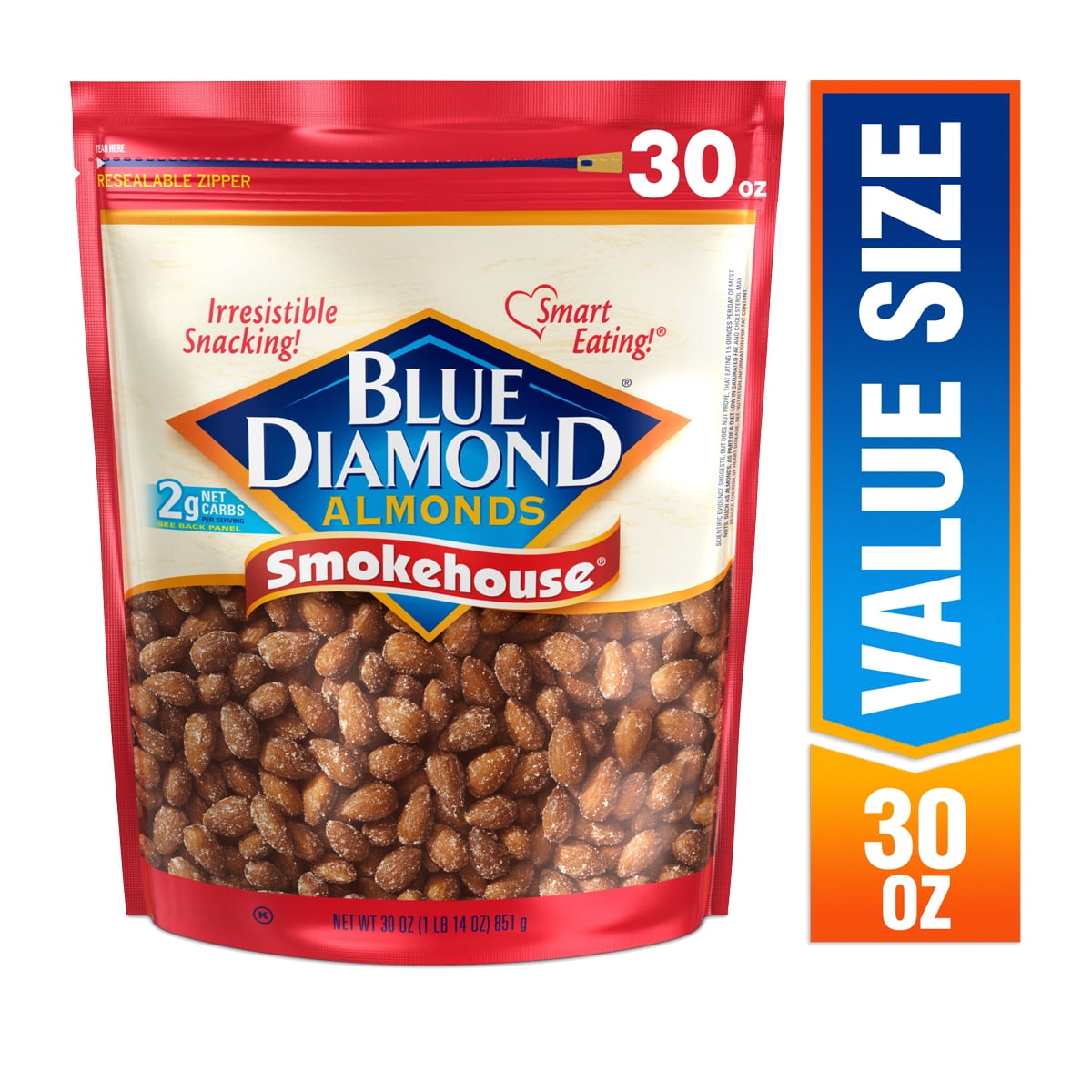 Blue Diamond Smokehouse Almonds Bag, 30 oz