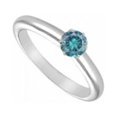 thumbnail image 1 of Blue Diamond Solitaire Ring 14K White Gold 0.25 CT Diamond - Size 6.5, 1 of 1