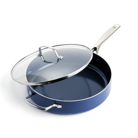 Blue Diamond - 4.8-Quart Skillet - Blue/Silver/Transparent