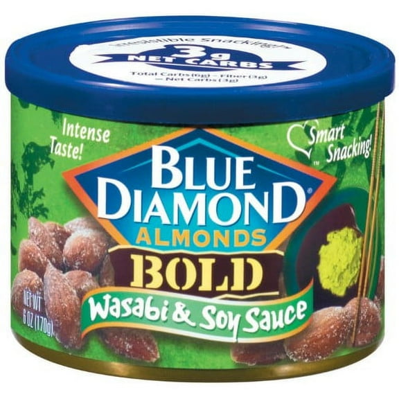 Blue Diamond Wasabi & Soy Sauce Almonds (Pack of 48)