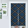 thumbnail image 1 of Blue Diamond Woven Textile Pattern Door Curtain Nordic Living Room DoorCurtain Porch Partition Curtain Kitchen Rative Half Curtain, 1 of 4