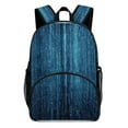 thumbnail image 1 of Blue Digital Code Falling Fast Teenage Backpack Middle Students Bookbag Outdoor Daypack, 1 of 5