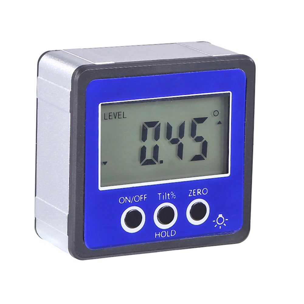 Blue Digital Protractor Inclinometer Electronic Level Box
