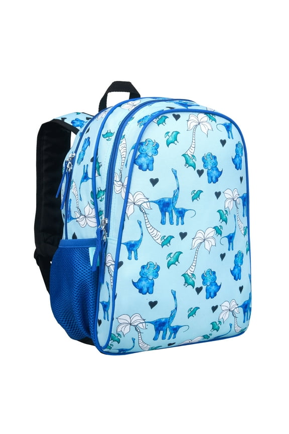 Blue Dino 15 Inch Backpack