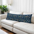 thumbnail image 1 of Blue Dinosaur Body Pillow Covers 20"x54", Vintage Letters Farm Animals Soft Brushed Microfiber Breathable Throw Pillow Covers, Pillowcase with Zipper for Couch Sofa Bedroom Living Room, 1 of 9