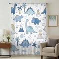 thumbnail image 1 of Blue Dinosaur Sheer Curtains 63 Inches Long, Stars Palm Trees Mountain Modern Art Light Filering Curtains, Breathable Simi Curtain Privacy Drapes for Living Room Bedroom Lightweight Window Treatment, 1 of 9