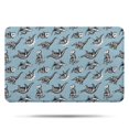 thumbnail image 1 of Blue Dinosaur Skeletons Pattern Bathroom Rugs Mat,Non Slip Microfiber Bathroom Rug,Rubber Backing,Soft Bathroom Mats for Bathroom Floor,Tub and Shower,17x27in(43x68cm), 1 of 5