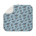 thumbnail image 1 of Blue Dinosaur Skeletons Pattern Dish Drying Mat for Kitchen 1 Pack, Ultra Absorbent Microfiber Dishes Drainer Mats,16"x18", 1 of 6