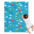 thumbnail image 1 of Blue Dinosaurs Clouds Pattern Blanket,Comfortable Soft Lamb Wool Throw Blanket,All Season,Warm Lightweight Blankets for Sofa Bed Couch Living Room Chair,30"x40", 1 of 4