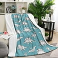 thumbnail image 1 of Blue Dinosaurs Skeletons Pterosaurs Pattern Blanket,Comfortable Soft Lamb Wool Throw Blanket,All Season,Warm Lightweight Blankets for Sofa Bed Couch Living Room Chair,60"x80", 1 of 4