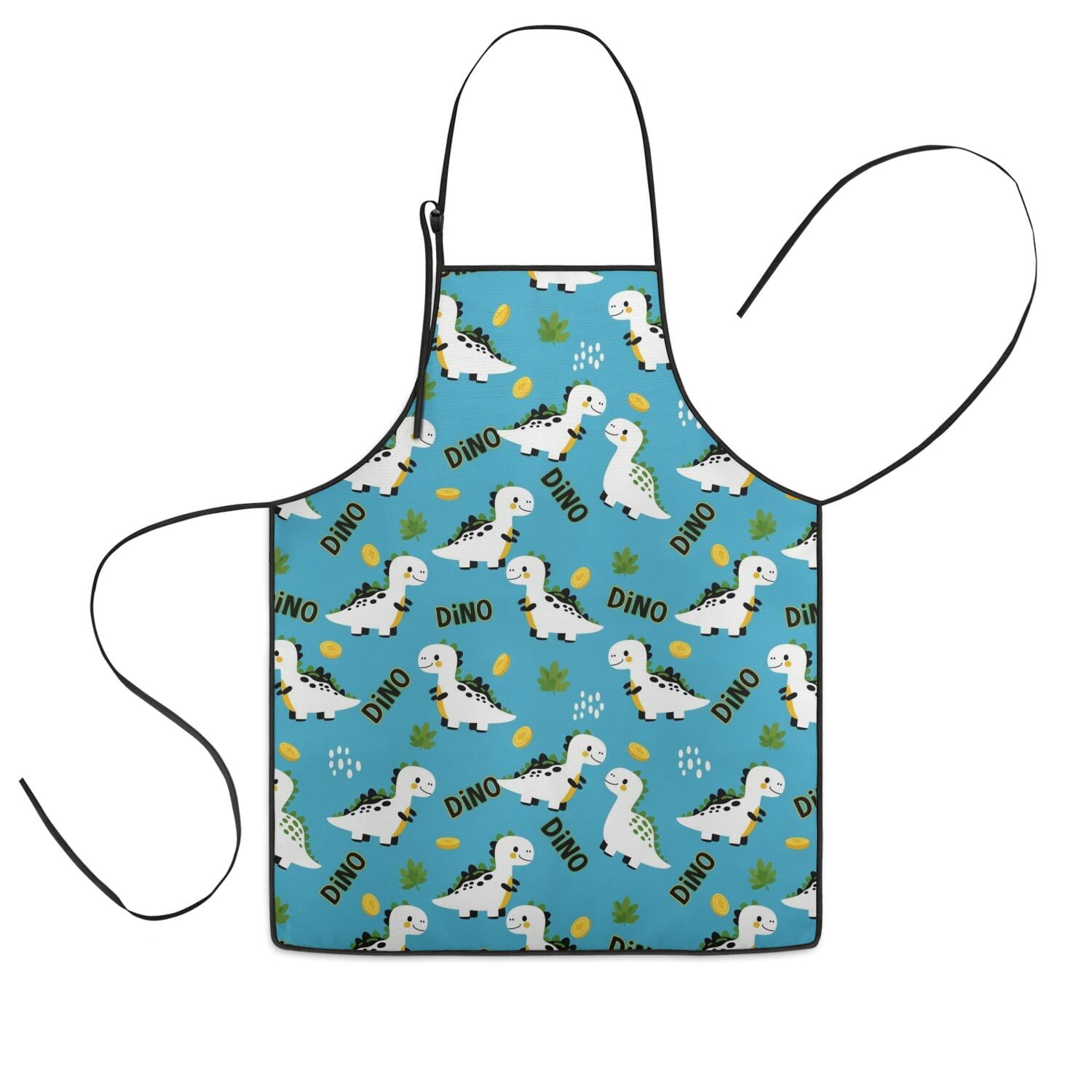 Blue Dinosaurs with Coins Dynamic Kids Aprons for Girls and Boys ...