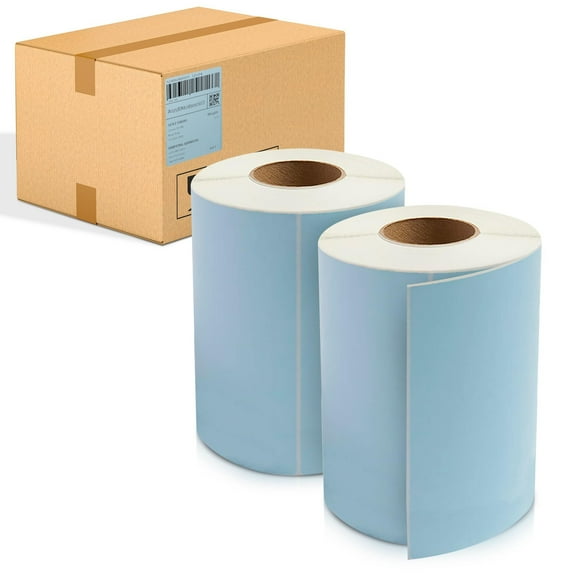 Blue Direct Thermal Shipping Labels, 1 Inch Core Self-Seal, 3920 Count, 4 x 6 in