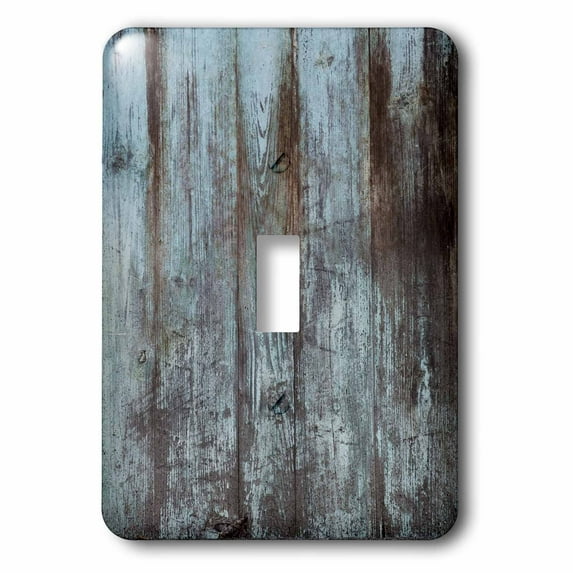 3dRose, Blue Distressed Country Wood Effect, single toggle switch