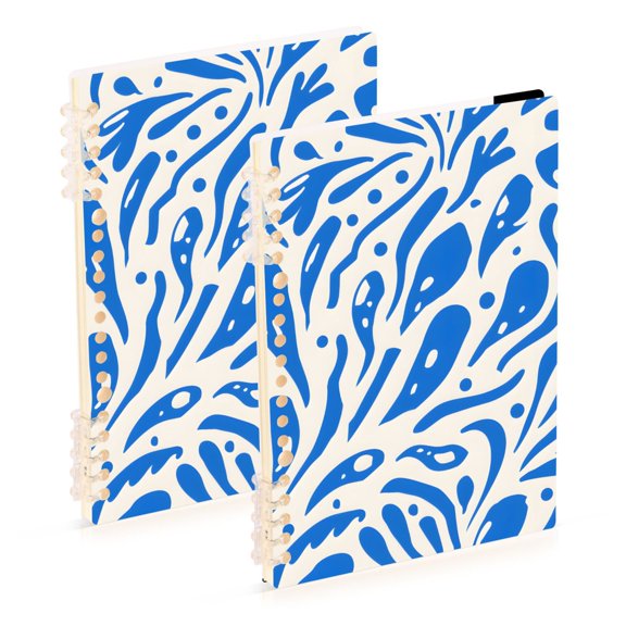 Blue Doddle Graffiti Notebook Detachable Coil Notebook Diary Plan Book A5 Size 60 Pages 1 Pack
