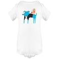 thumbnail image 1 of Blue Dog And Bird Doodle Bodysuit Infant -Image by Shutterstock,  Newborn, 1 of 2