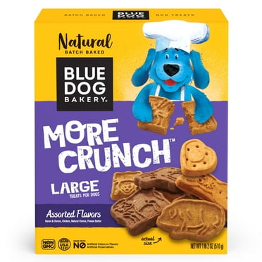 Blue Dog Bakery More Crunch Assorted Flavors Biscuit Treats for Dogs, Large, 1 lb. 2 oz.