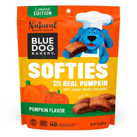 Blue Dog Bakery Pumpkin Softies Natural Dog Treats, 10 oz Bag