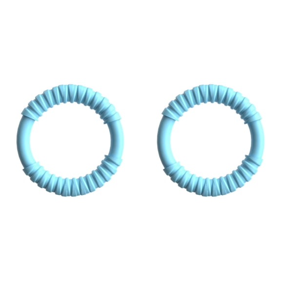 Blue Dog Chew Ring Toy, Durable TPR Rubber Circle for Teething Puppies 2 Packs, Interactive Fetch Ring for Small Medium Dogs, Outdoor Training Gift 4.7 Inch