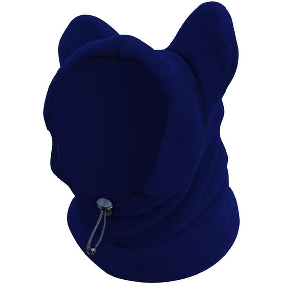 Blue Dog Hooded Warm Hat Winter Pet Hat Adjustable Wool Ear Hooded Cold Weather Protection For Pets Medium Size 1Pc 0.11Lb