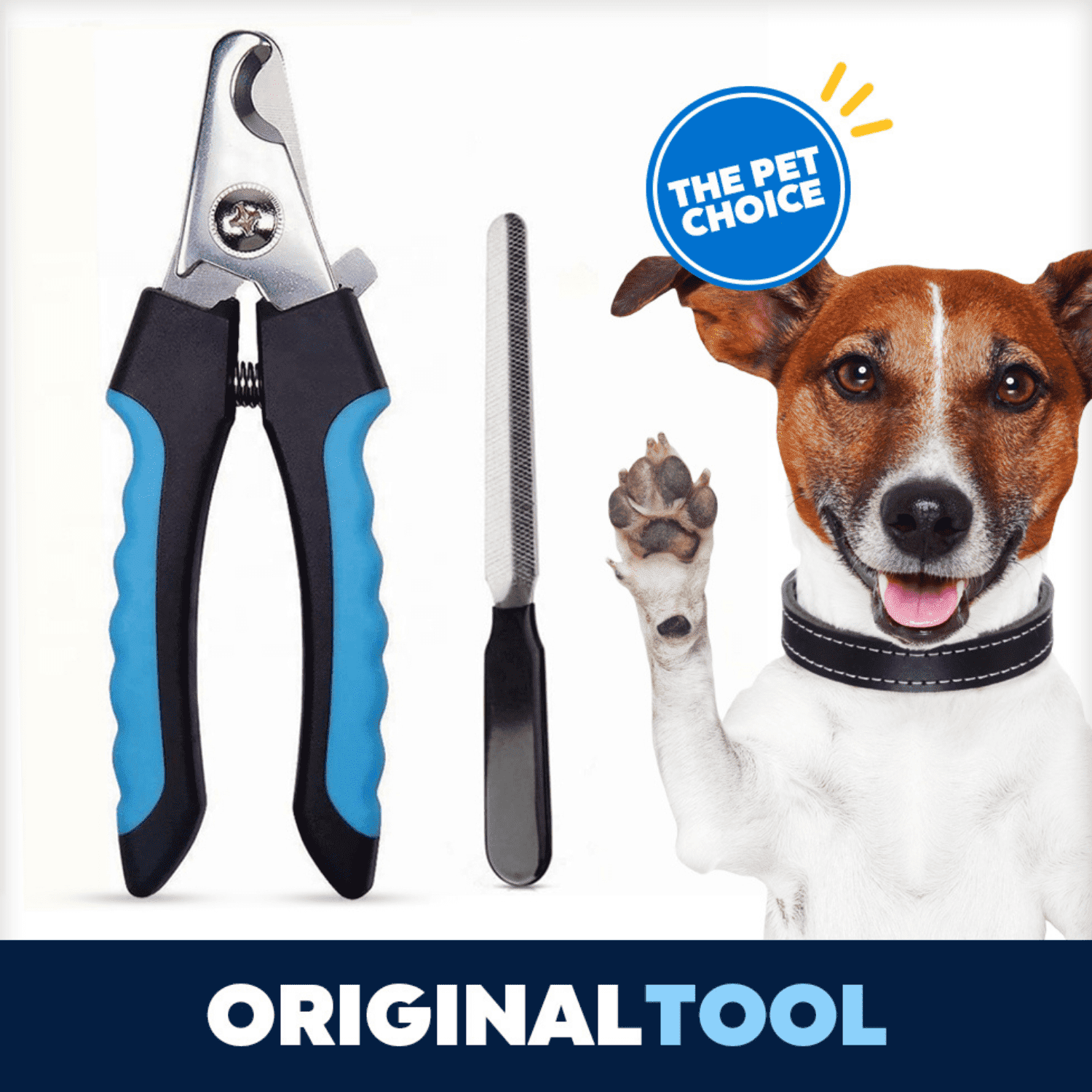 Blue Dog Nail Clippers and Trimmer With Safety Guard, Avoid OverCutting Toenail Razor Sharp