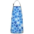 thumbnail image 1 of Blue Dog Paw Footprint Apron-Garden Aprons for Women with Pockets-Cotton Linen Waterproof Kitchen Cooking Gardening Aprons Adjustable for Kitchen,Cooking,BBQ and Salon 33x27 Inch, 1 of 3
