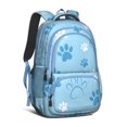 thumbnail image 1 of Blue Dog Paw Footprint Backpack for School,Cute School Bag,Schoolbag with Adjustable Shoulder Straps & Padded Back,16.9 Inch, 1 of 5