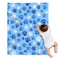 thumbnail image 1 of Blue Dog Paw Footprint Blanket,Comfortable Soft Lamb Wool Throw Blanket,All Season,Warm Lightweight Blankets for Sofa Bed Couch Living Room Chair,30"x40", 1 of 4